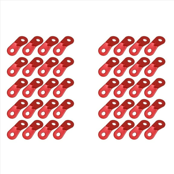 Rollbacks & More 40PCS Aluminum Alloy Rope Tensioner Tent Guyline Cord Adjuster Dual Holes Wind Buckle Ultralight Stakes