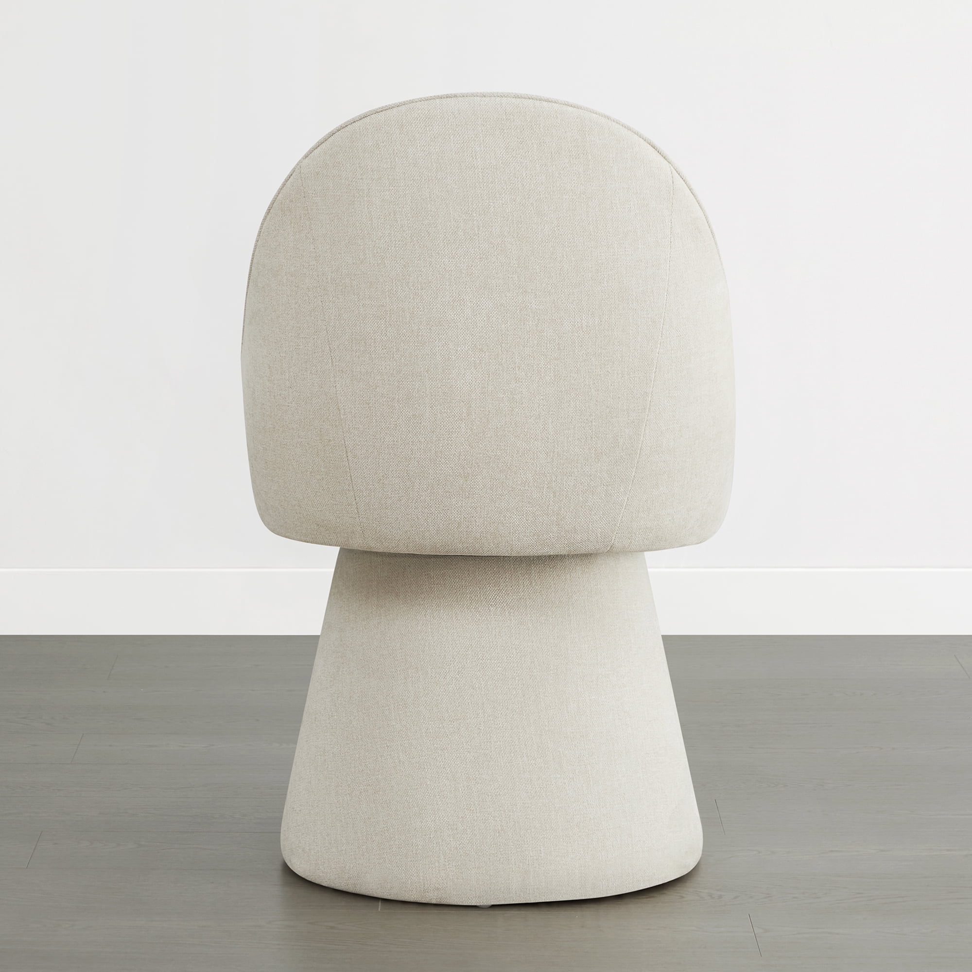 Spruce & Spring Modern 360° Swivel Upholstered Dining Chair with High Back, Single, Linen