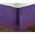 thumbnail image 3 of D.N.G. BEDDINGS 1 Piece Split Corner Two Tone Tailored Bed Skirt, Olympic Queen Size 26 Inch Deep Pocket, 800 Thread Count, 100% Egyptian Cotton, Solid Purple/Plum Color., 3 of 3