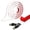 White., variant on 39 Inch Self-Adhesive Wall Cord Hider, Flexible Cable Raceway 0.59"H×0.39"W White