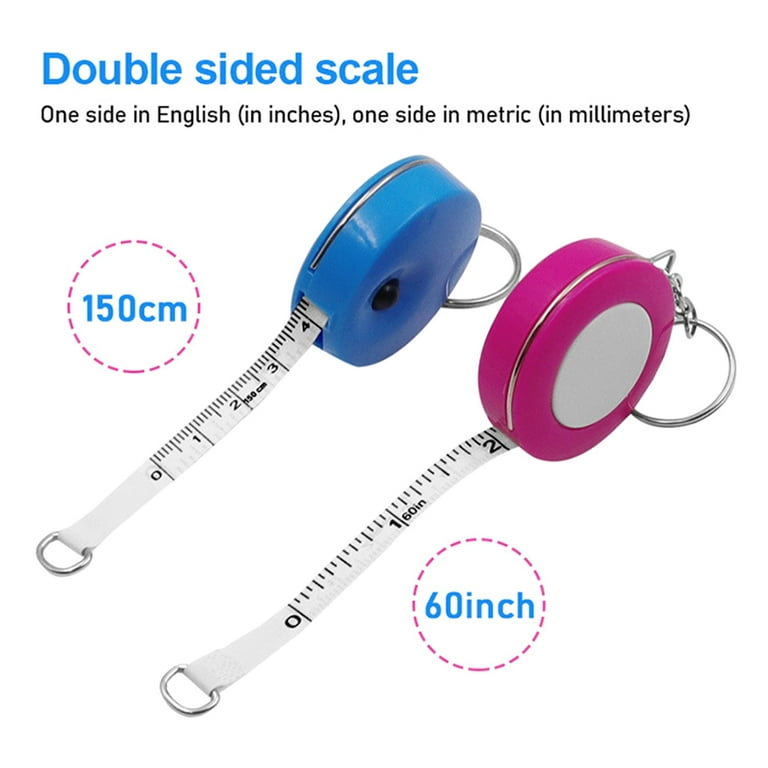 Retractable Tape Measure with Dual Sided Sewing Mini Tape Measure Soft Tape  