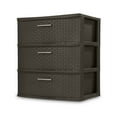 thumbnail image 2 of Sterilite 3 Drawer Wide Weave Tower Plastic, Assorted, 2 of 16