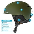 thumbnail image 3 of Wildhorn Drift Snowboard & Ski Helmet, Team Official Supplier - Medium Olive, 3 of 5