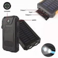 thumbnail image 2 of Banco de energía solar de brújula impermeable 20000mah Banco de energía al aire libre de gran capacidad 10000ma, 2 of 3