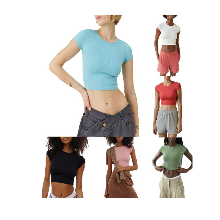 Jxzom Women Baby Tees Crop Top Short Sleeve Skims Dupes Going Out