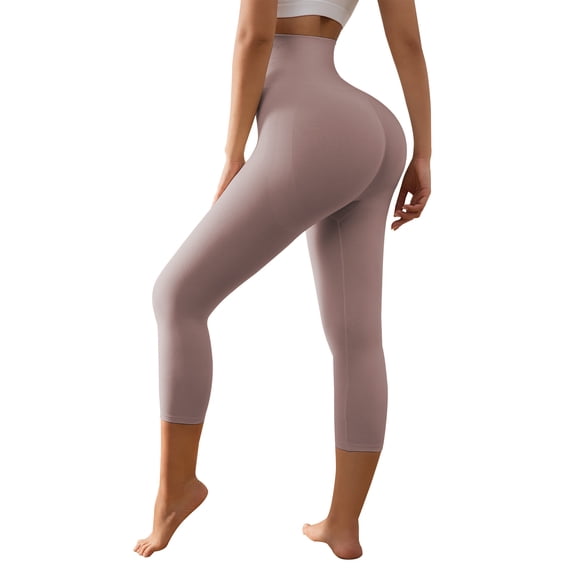 Athlemo Women High-Waisted Tummy Control Shapewear Capri Anti-Cellulite Leggings