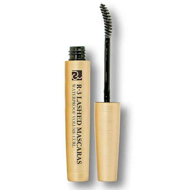 Máscara de pestañas K-Beauty Trista R-3: resistente al agua, voluminizadora y rizadora, enriquecida con péptidos para pestañas de aspecto más grueso, de larga duración, fácil de quitar, negro