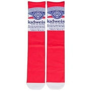 Budweiser Budweiser King of Beers Genuine Logo Crew Socks, Red