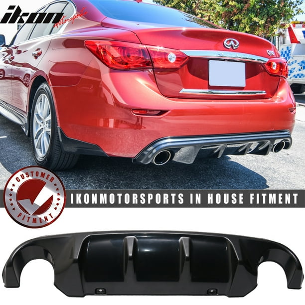 Compatible with 1417 Infiniti Q50 Rear Bumper Lip Diffuser ABS