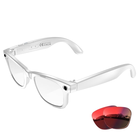 KWENRUN AI Smart Glasses with Camera 1080P HD Recording & Real-Time Translation, Polarized Sunglasses with AI Voice Assistant for Men & Women