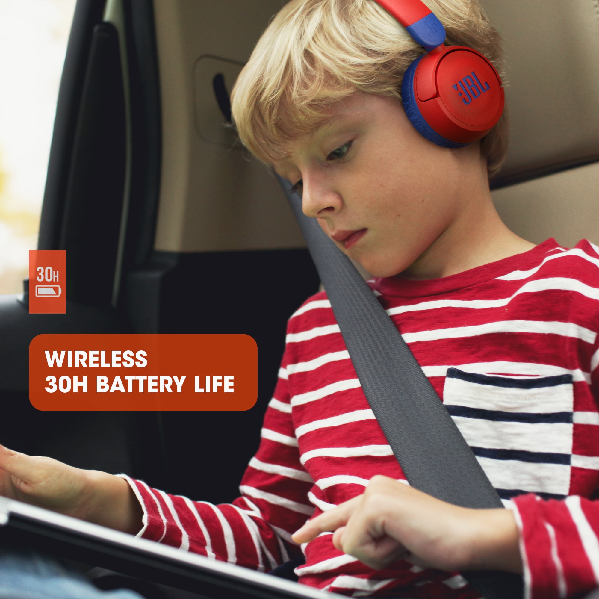 JBL Kids Jr310 Series Wireless On-Ear Headphones - Blue thumbnail 10