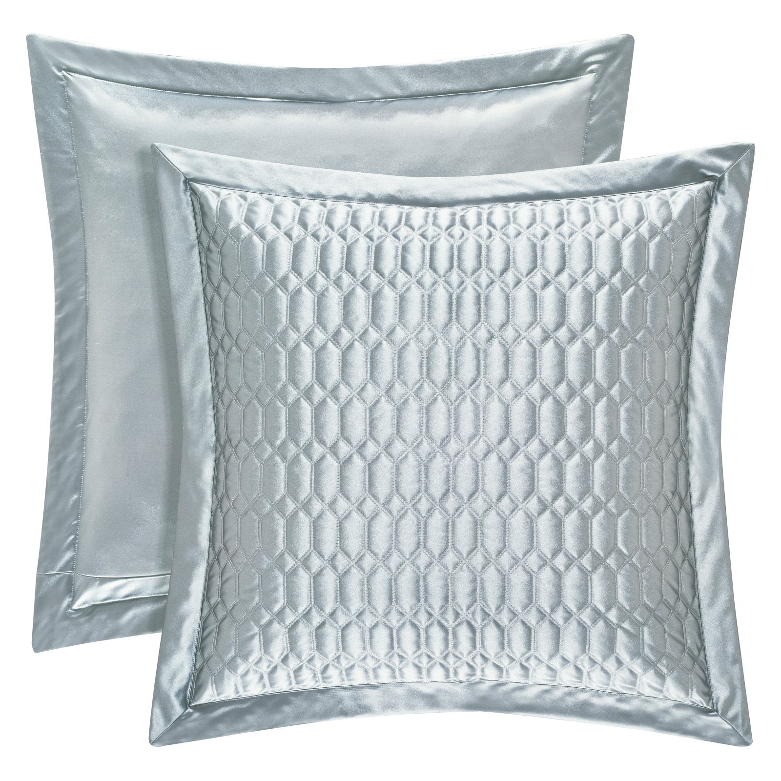 Five Queens Court Saranda Satin Quilted Euro Pillow Sham