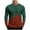 02# Army Green, variant on Kukoosong Men's Long Sleeve T-Shirts Casual Gradient Print Crew Neck Tops Blouses