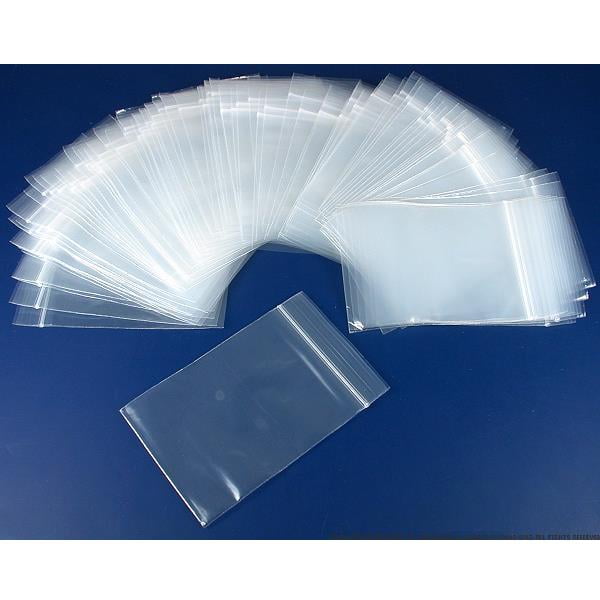 ZipLock Clear Poly 2 mil Bags Sizes from 1"x1" to 7.5"x12"  ~ Lots of 50/100/200 