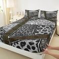 thumbnail image 3 of Manfei Fashion Leopard Print Twin Sheet Sets, Cheetah Animal Twin Fitted Sheet, Teen Kid Adult Female Flat Sheet, Ultra Soft Home Decor, 3 Pieces, 3 of 7