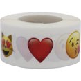 thumbnail image 1 of Autocollants d'Emojis d'Amour Transparents 1" Forme - Pack de 500, 1 of 1