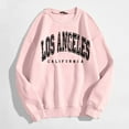 thumbnail image 2 of Ediodpoh Sweatshirts for Women Womens Casual Crewneck Long Sleeve Cute Tunic Tops Loose Fitting Pullovers Hoodless Light Pink XL, 2 of 6