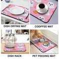 thumbnail image 4 of Dish Drying Mat Welcome Halloween Cute Pumpkin Ghost Kitchen Drying Mat Non Slip Foldable Washable 18x24 Inch Dry Pad for Halloween Accessories Countertops, 4 of 7