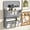 Gray, variant on Wall Mounted Storage Organizer With 2 Layered Pockets Wall Hanging Cloth Bag For Dormitory Bedroom