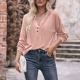 thumbnail image 4 of Vedolay Sweatshirt for Women Fashion 2023 Casual Long Sleeve V Neck Pullover Tops Jackets for Women Pink,S, 4 of 5