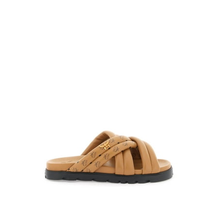 

Mcm Leather Monogram Sandals With Women