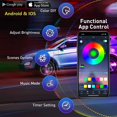 thumbnail image 2 of Kit de luces LED para coche Underglow Yielinth, 16 millones de colores, RGB, 2 of 9