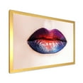 thumbnail image 2 of Designart 'Female Lips With Bright Multicolored Lipstick' Modern Framed Art Print, 2 of 4