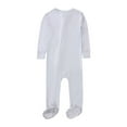 thumbnail image 4 of Mrzhqd Baby Toddler Bodysuits Boys Girls Cotton Rompers Footed Pajamas Zipper Long Sleeve Sleeper Jumpsuit, 4 of 4