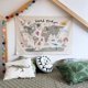 thumbnail image 5 of 2 piezas de decoración de pared de lona del Nuevo Mundo de estilo nórdico para colgar en la pared de la habitación de los niños (estilo animal + estilo mapa), 5 of 5