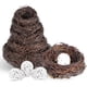 thumbnail image 1 of 5 PCS Aves artificiales Nidos de estilo de país Twig Rattan Nidos de aves con 12 PC Huevos de pájaros artificiales, 1 of 6