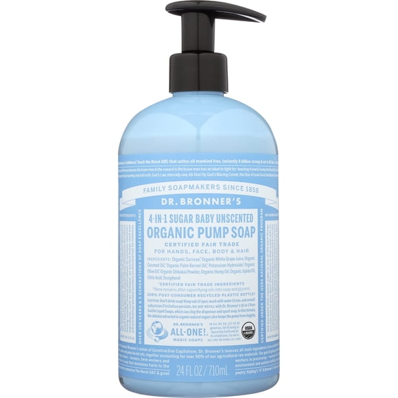 Jabón líquido Dr. Bronner's Organic 4 en 1 Sugar Baby 700 ml