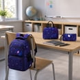 thumbnail image 4 of 3-Piece Space Galaxy Backpack Set Boys Primary Junior Middle School Daypack Students Grades 3-6 Lunch Bag Pencil Case, 4 of 7