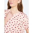 thumbnail image 4 of Joyspun Women's Dreamy Soft Collection Short Sleeve Sleep Top and Open Leg Pants Set, 2-Piece, Sizes XS-3X, 4 of 5