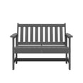 thumbnail image 3 of SERWALL Outdoor Bench for 2-Person, Weather-Resistant HDPE with Aluminum Reinforcement, Supports 660 lbs, Comfortable Seating for Patio, Garden, and Porch, Grey, 3 of 9