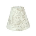 thumbnail image 3 of Aspen Creative 32124-2 Small Hardback Empire Shape Chandelier Clip-On Lamp Shade Set (2 Pack), Transitional Design in Off White, 6" bottom width (3" x 6" x 5"), 3 of 7