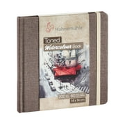 Hahnemhle Toned Watercolor Paper Book, 30 Sheets, Square, 5.5" x 5.5", Tan