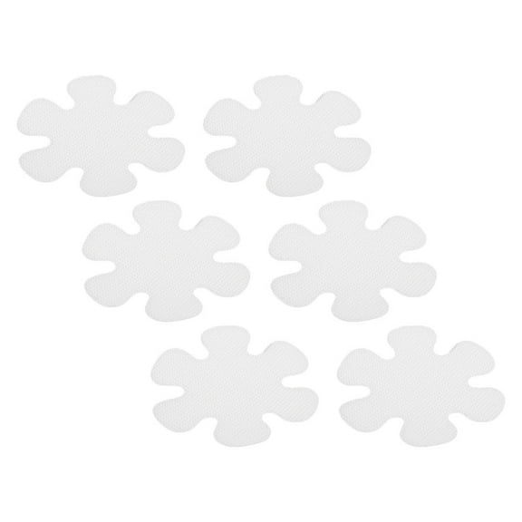 Raindrops 6Pcs Self Adhesive White Anti Slipping Bathroom Stickers Flower Shape Floor Tape