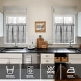 thumbnail image 2 of Kitchen Window Curtains over Sink Grey Small Window Treatment White Cafe Short Curtains for Bathroom Tier Drapes 27.5x24inch, 2 of 4