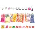 thumbnail image 1 of Conjunto de 32 Uds. De ropa de muñeca para niña, cosido cuidadosamente para vestir a muñeca bebé 1: montura negra Zulema trajes de vestir de muñeca, 1 of 7