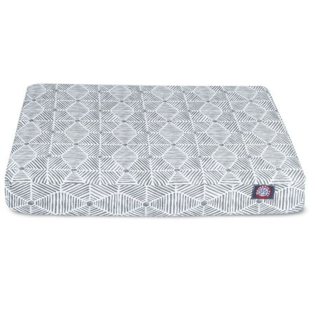 UPC: 0788995516804 | Majestic Pet | Charlie Shredded Memory Foam Rectangle Pet Bed For Dogs  Removable Cover  Gray  Large