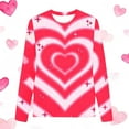 thumbnail image 5 of Girls Hot Pink Heart Print Long Sleeve Top - Sparkly Soft Stretch Crewneck, Easy Care for 3-13 Years,Size 11 T, 5 of 5