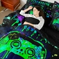 thumbnail image 4 of Castle Fairy Video Game Bedding Comforter Set,Abstract Ombre Gamer Full Bedding Set, 4 of 8