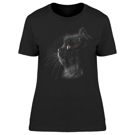 Head Cat At Side T-Shirt Women -Image by Shutterstock, Female Small