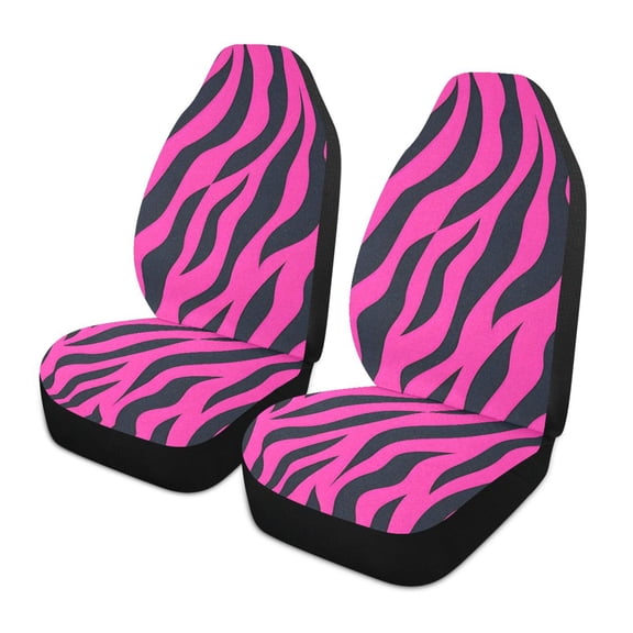 Pink and Black Car Seat Covers Front Seats Universal Fit for Sedan SUV Truck Van