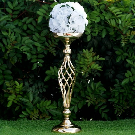 Tall Candle Holder BalsaCircle 2 pcs 24-Inch tall Metal Candle Holder Vase Centerpieces - Wedding Party Event Home Centerpieces Discounted Decorations ()