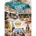 thumbnail image 6 of Teal Green Ocean Shark Tablecloth Rectangle Table Cloth 52x70,Waterproof Outdoor Table Cloth Covers Decorative Table Protector,Coastal Wave Summer Beach Washable Table Cover for Kitchen Dinning Party, 6 of 8