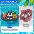 thumbnail image 3 of Oval Four HolesLarge Floating Drink Holder Black Floating Refreshment Table Tray Compartment Portable Floating Pool Tray for Swimming Pool Accessories Hot Tub Beach and Party Decor, 3 of 6