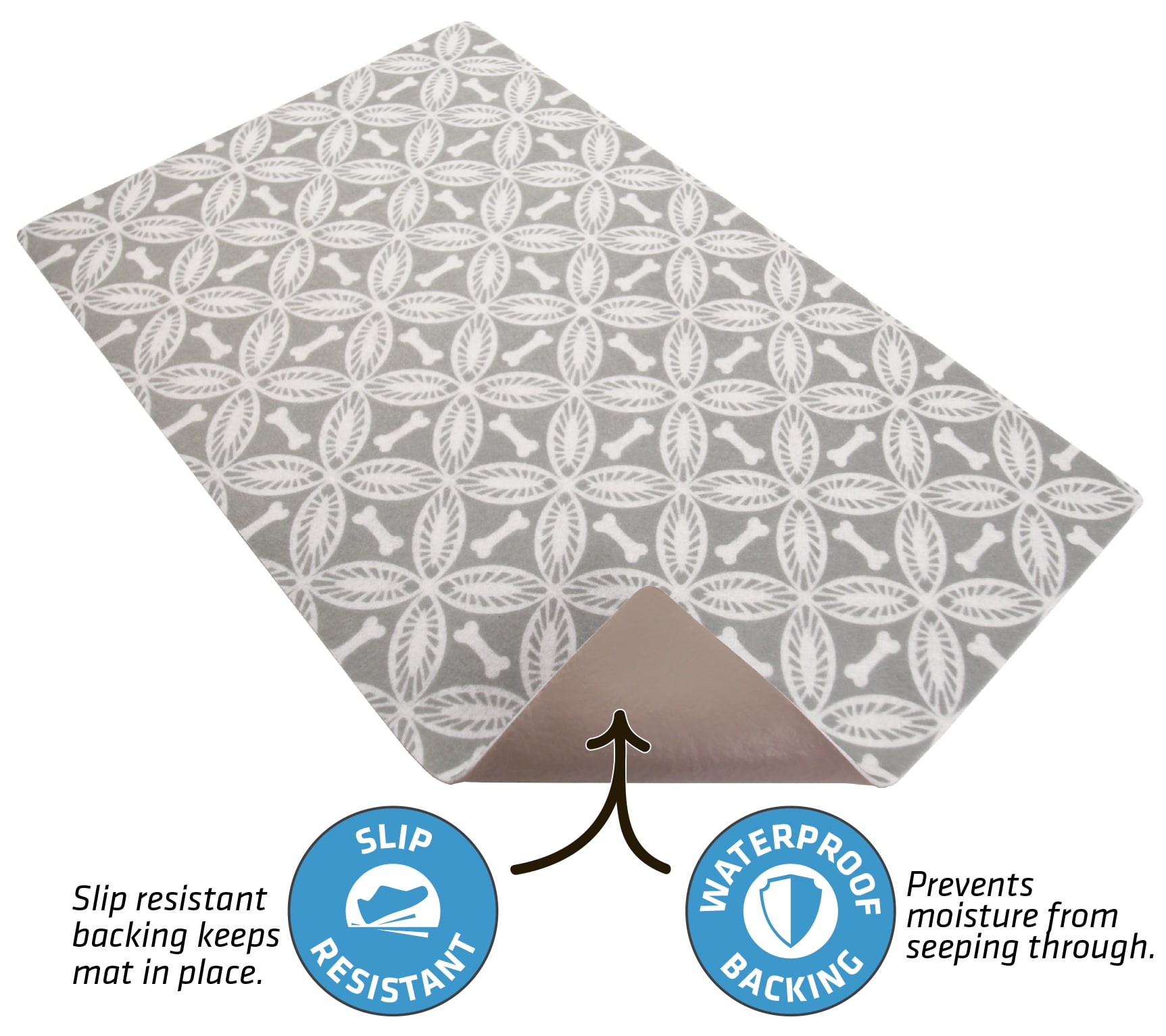 Drymate Pet Placemat, Dog Food Mat or Cat Food Mat - Machine Washable, 100% Phthalate and BPA Free