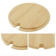 thumbnail image 3 of Unique Bargains 1 Pc Convenient with Spoon Hole Cup Cover for Office Wood Tone Bamboo Wood, 3 of 5