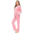 thumbnail image 2 of Chándal de terciopelo para mujer Traje de chándal de terciopelo para mujer 2 piezas (Rosa L), 2 of 5